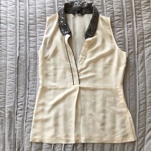 Sequins Sleeveless Blouse